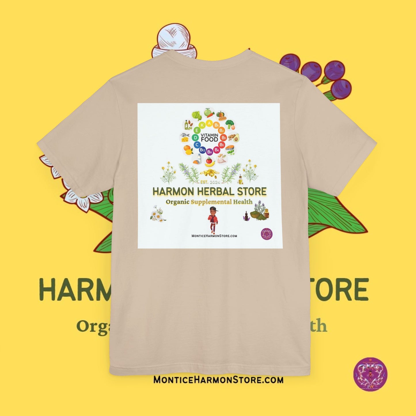 Harmon Herbal Unisex Jersey Short Sleeve Tee