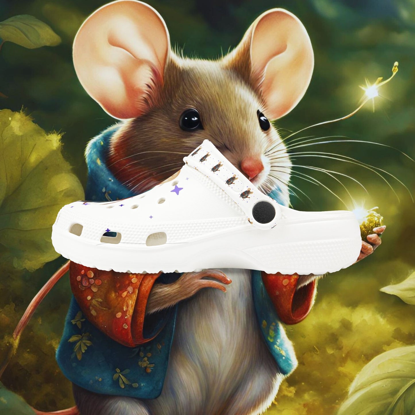 Angus the Mouse Kid's Foam Clogs (AOP)