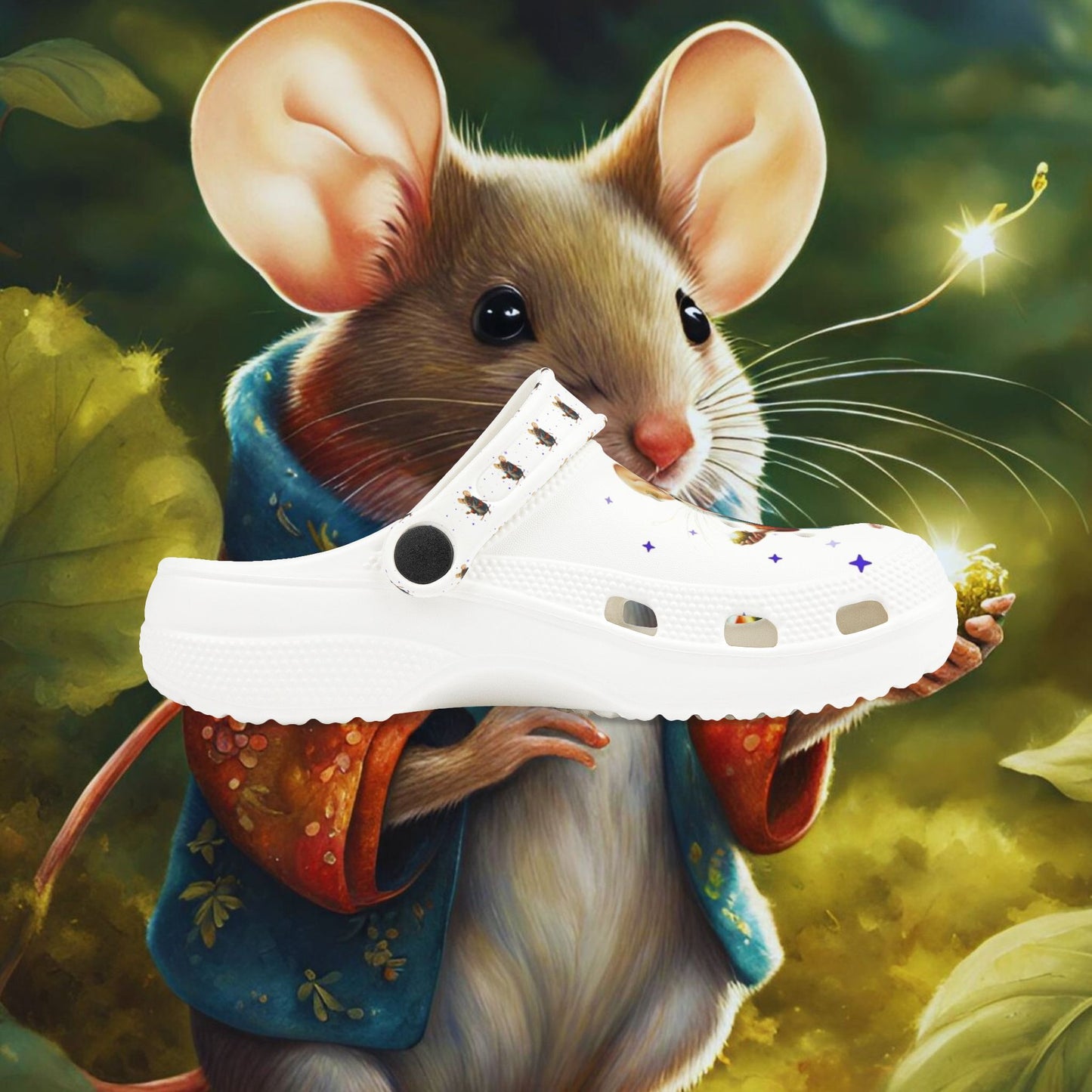 Angus the Mouse Kid's Foam Clogs (AOP)