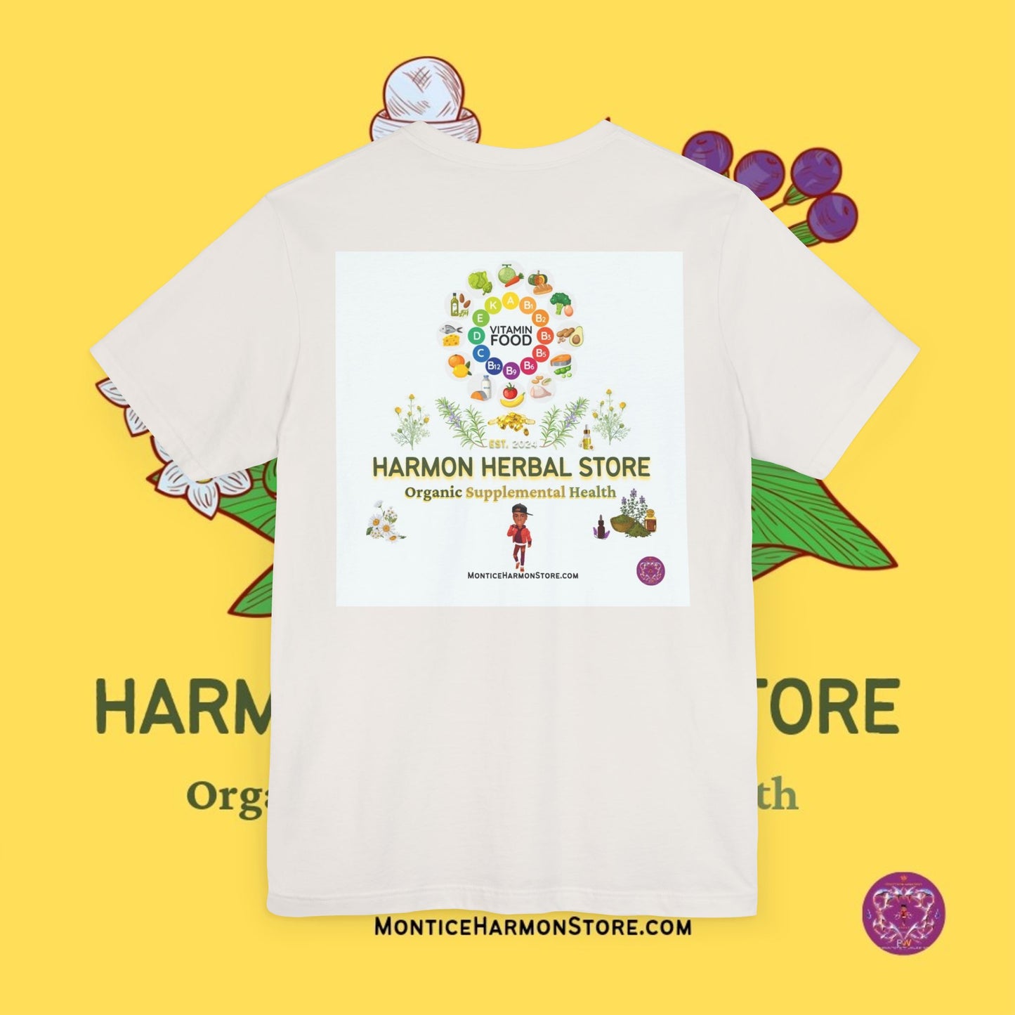 Harmon Herbal Unisex Jersey Short Sleeve Tee