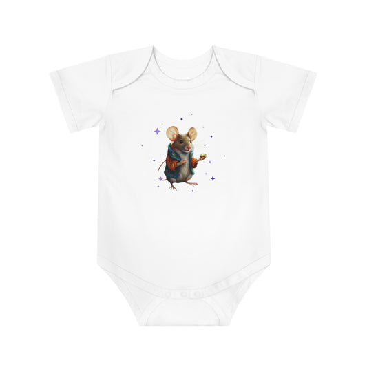 Angus the Mouse Baby Short Sleeve Bodysuit